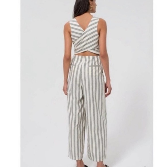 Rebecca Minkoff Marley Striped Open Back Jumpsuit 4 - Picture 4 of 9